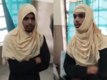 బుర్ఖా వేసుకున్న యువకుడు.. ఫ్రీ బస్ కోసమేనా?